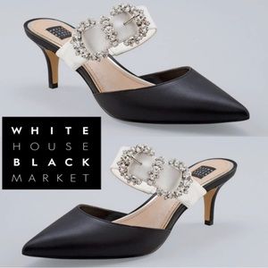 NWT 35TH ANNIVERSARY BLACK & WHITE RHINESTONE HEEL
